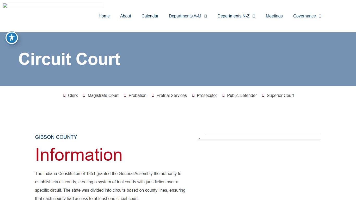 Circuit Court - Gibson County Indiana